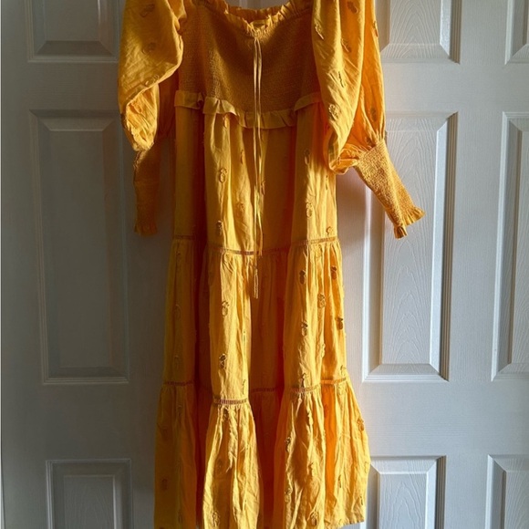 Farm Rio yellow pineapple dress new without tags - Picture 11 of 12
